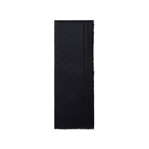 Elisabetta Franchi Pashmina Pashmina Donna motivo logo Nero - Francavilla Moda